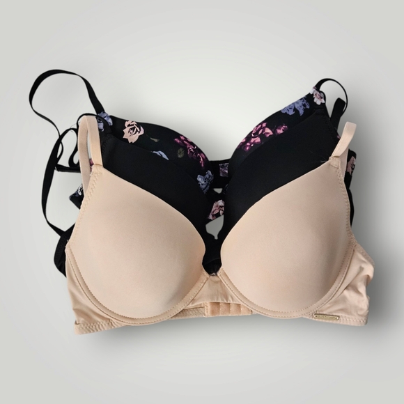 Vince Camuto Black and Cream Floral Bras - Picture 1 of 14
